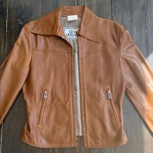 Versace Women’s Brown Leather Jacket